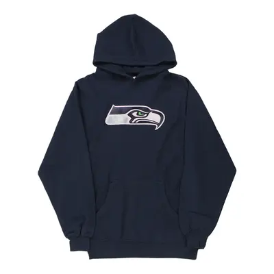 Seattle Seahawks Nfl Team Apparel NFL Hoodie - Small Navy Cotton Blend
