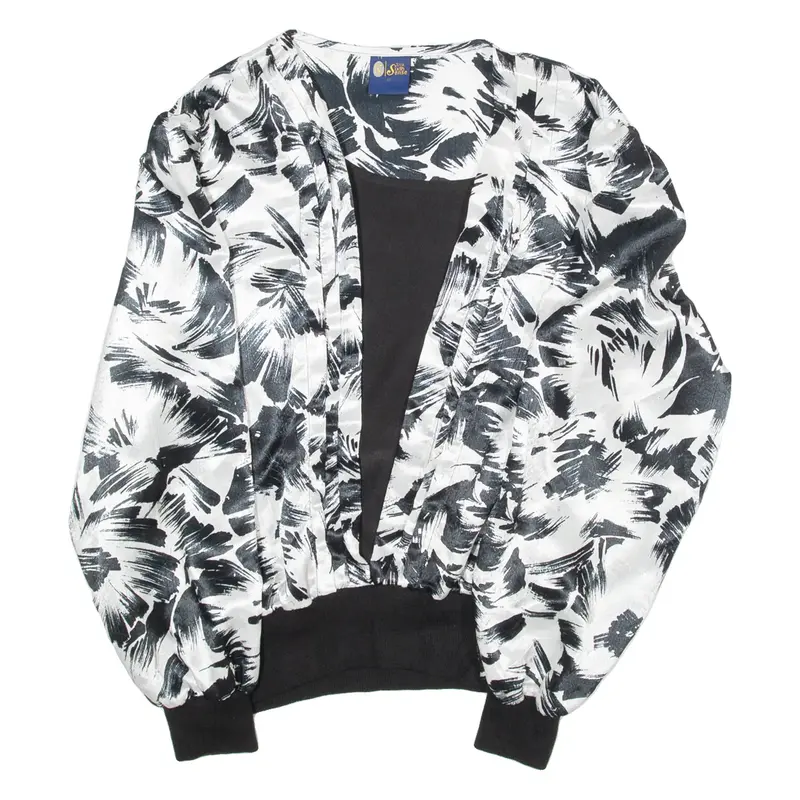 YOUR SIXTH SENSE Womens Printed Blouse Black Long Sleeve Crazy Pattern L