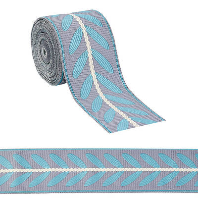 Polyester Jacquard Leaf Ribbon