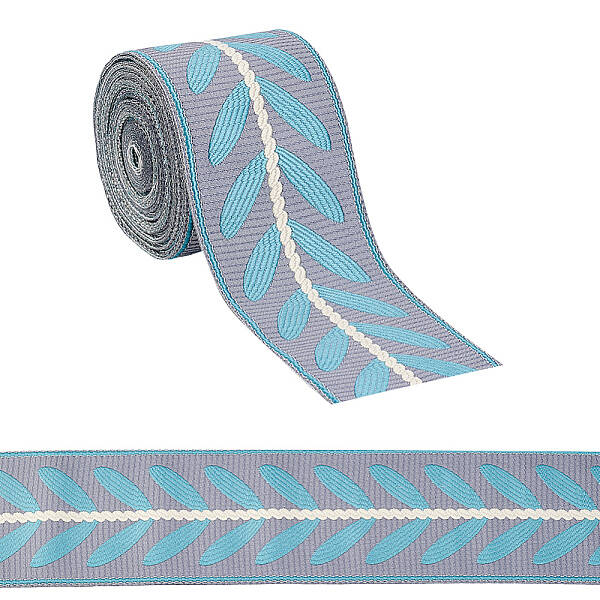 Polyester Jacquard Leaf Ribbon