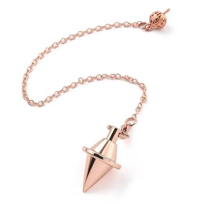 Brass Dowsing Pendulum Big Pointed Cone Pendants