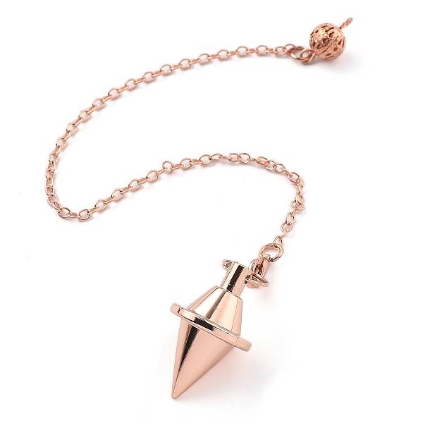 Brass Dowsing Pendulum Big Pointed Cone Pendants