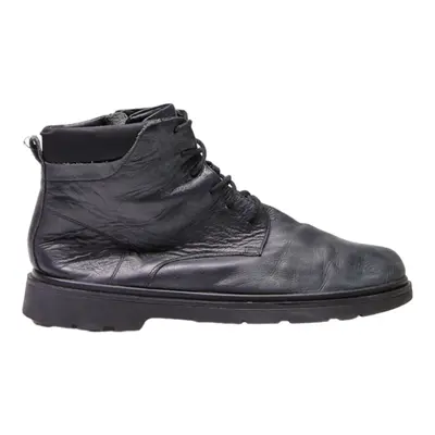 GEOX Lace-Up Boots Black Leather Mens UK 8