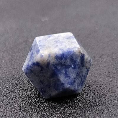 Natural Blue Spot Jasper Hexagon Figurines for Home Desktop Decoration