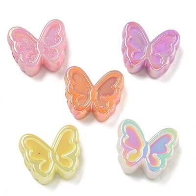 UV Plating Iridescent Acrylic Beads