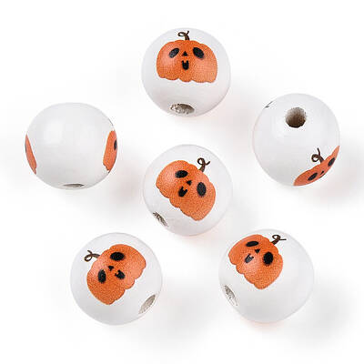 Halloween Theme Wood European Beads