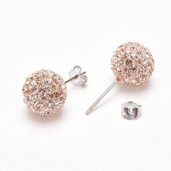 Valentines Day Gift for Her 925 Sterling Silver Austrian Crystal Rhinestone Ear Stud