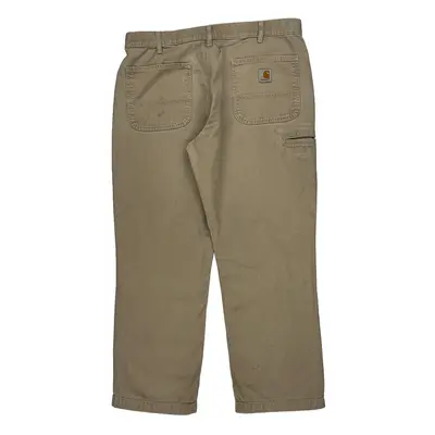 Workwear Carhartt Carpenter Trousers - 35W 28L Beige Cotton | Size: 35″ waist
