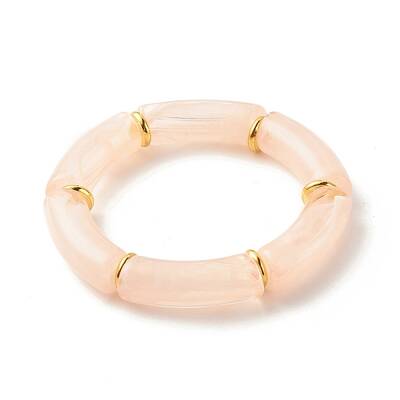Acrylic Tube Beaded Stretch Bracelets