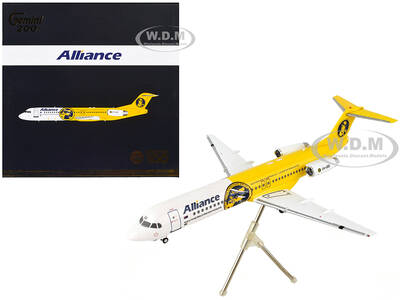 Fokker F100 Commercial Aircraft Alliance Airlines White and Yellow Gemini 200 Series 1/200 Diecast Model Airplane by GeminiJe...