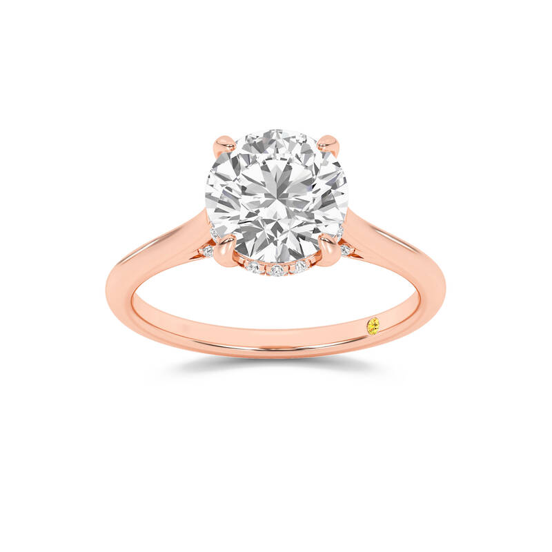 Twinkle Hidden Halo Round Lab Grown Diamond Engagement Ring | Rose Gold 1 1/6 - 4 1/5 CT. TW.
