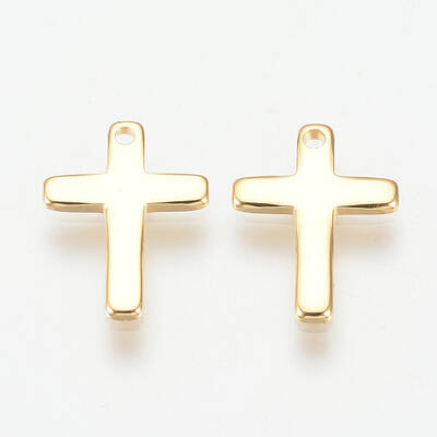 Brass Tiny Cross Charms