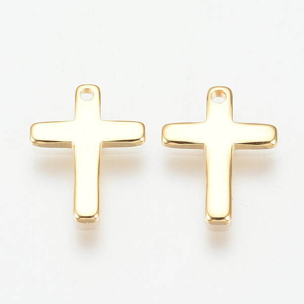Brass Tiny Cross Charms