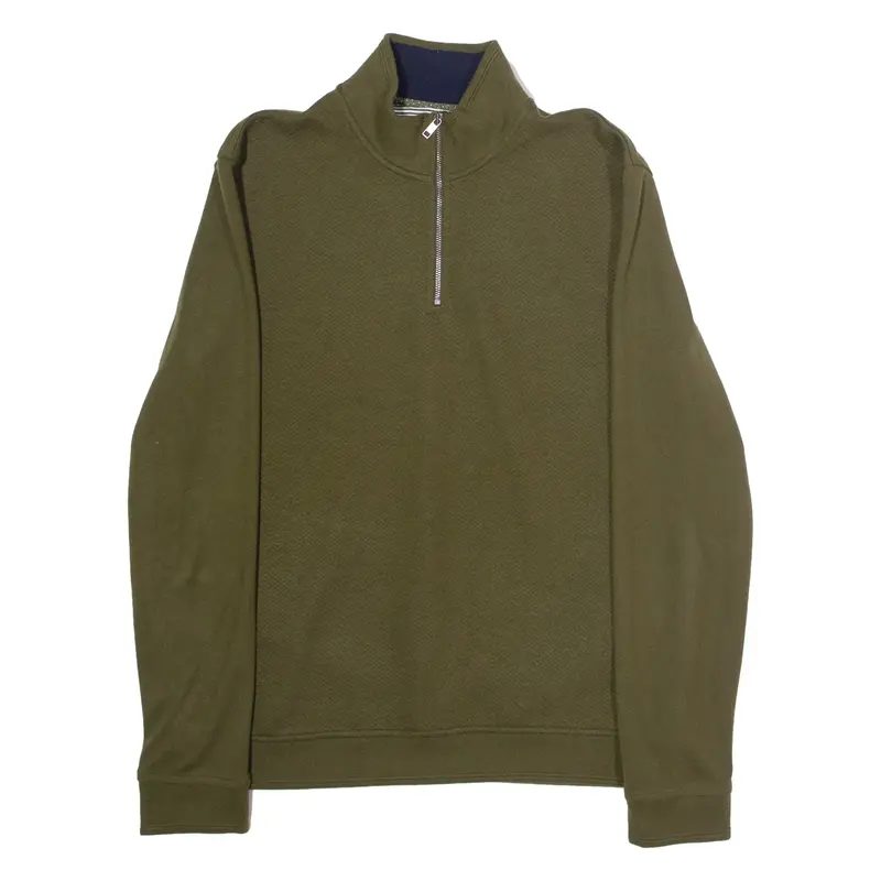 TED BAKER Mens Sweatshirt Green 1/4 Zip M