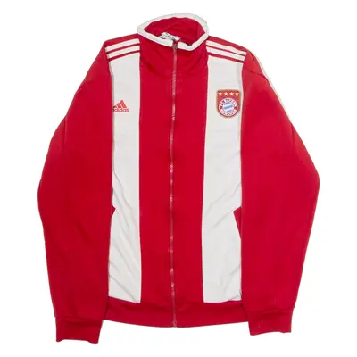 ADIDAS Bayern Munchen Mens Track Jacket Red Striped M