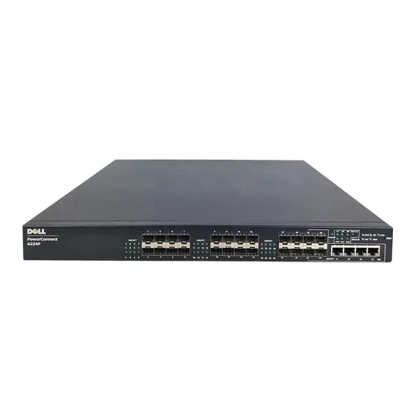 CN-0FN848 Dell PowerConnect 6224F 24 x SFP Ports 1000Base-X + 4 x SFP combo Ports Layer 3 Managed 1U Rack-mountable Gigabit E...