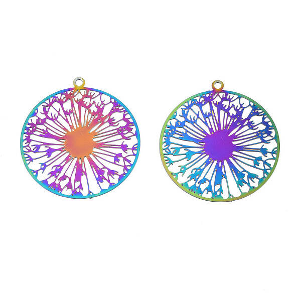 Ion Plating(IP) 201 Stainless Steel Filigree Pendants