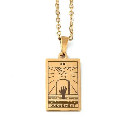 Tarot Theme 304 Stainless Steel Pendant Nacklaces For Women