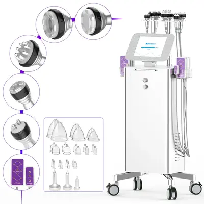 Unoisetion Stand 7 In 1 Ultrasonic 40K Cavitation RF Vacuum Body Sculpting Beauty Machine for Spa Salon Studio Use | MS-7207F