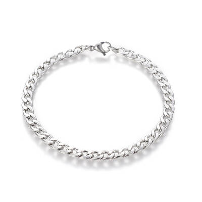 Tarnish Resistant 304 Stainless Steel Curb Chain Bracelets