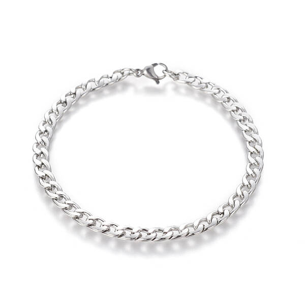 Tarnish Resistant 304 Stainless Steel Curb Chain Bracelets