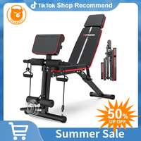 Bearbro 770 LB Adjustable Weight Bench Foldable Workout Bench Press for Full Body Strength Training, Incline Decline Bench wi...