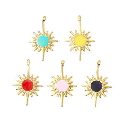 PVD Vacuum Plating 304 Stainless Steel Enamel Pendants