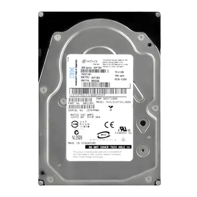90P1384 IBM 73.4GB Ultra-320 SCSI 15000 3.5-inch Hard Drive