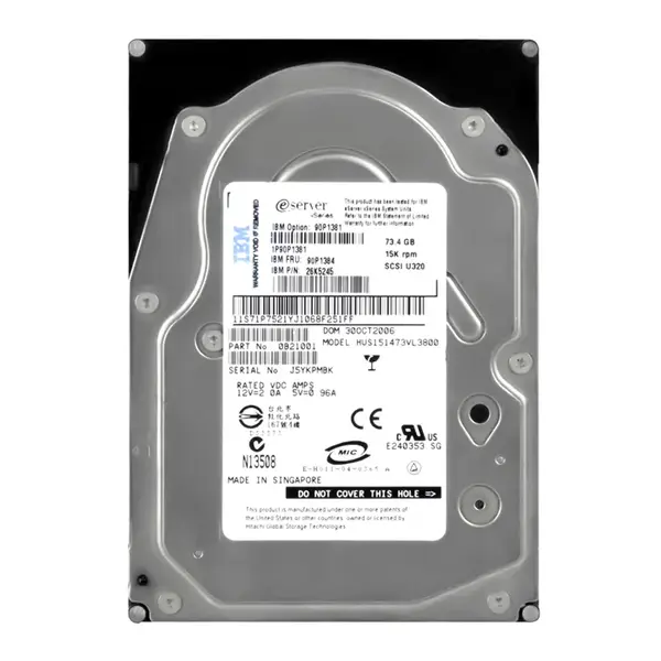 90P1384 IBM 73.4GB Ultra-320 SCSI 15000 3.5-inch Hard Drive
