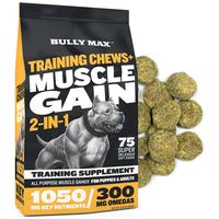 Bully Max Muscle Builder Soft Chews for Dogs and Puppies - Training Supplements for Puppy & Adult Dogs, 75 Delicious Chews, P...