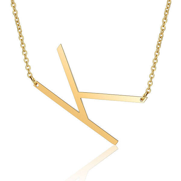 201 Stainless Steel Initial Pendants Necklaces
