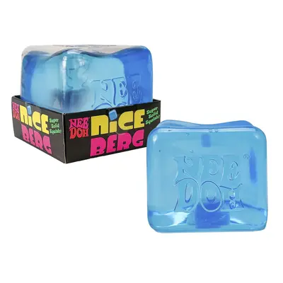 NeeDoh Niceberg Sensory Squeeze Toy – Giant 3.25 Blue Nice Cube with Super Solid Squish (1 Pack)