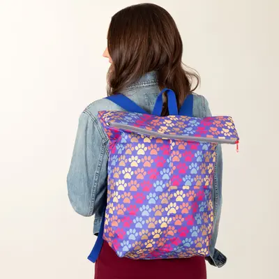 Paw Print Packable Backpack - Flourish Paws