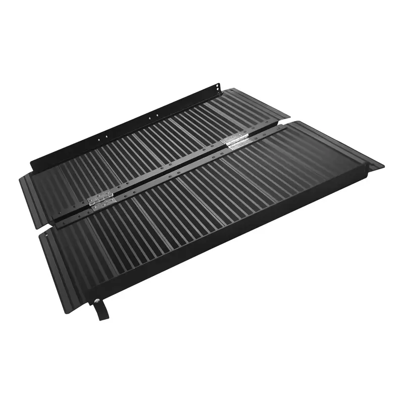 Garvee Portable Wheelchair Ramp 2 Ft Non-Slip Folding Aluminum 600 LBS Capacity Rust-Resistant Black for Home Steps Stairs Do...