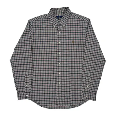 Slim Fit Ralph Lauren Checked Shirt - XL Multicoloured Cotton Blend