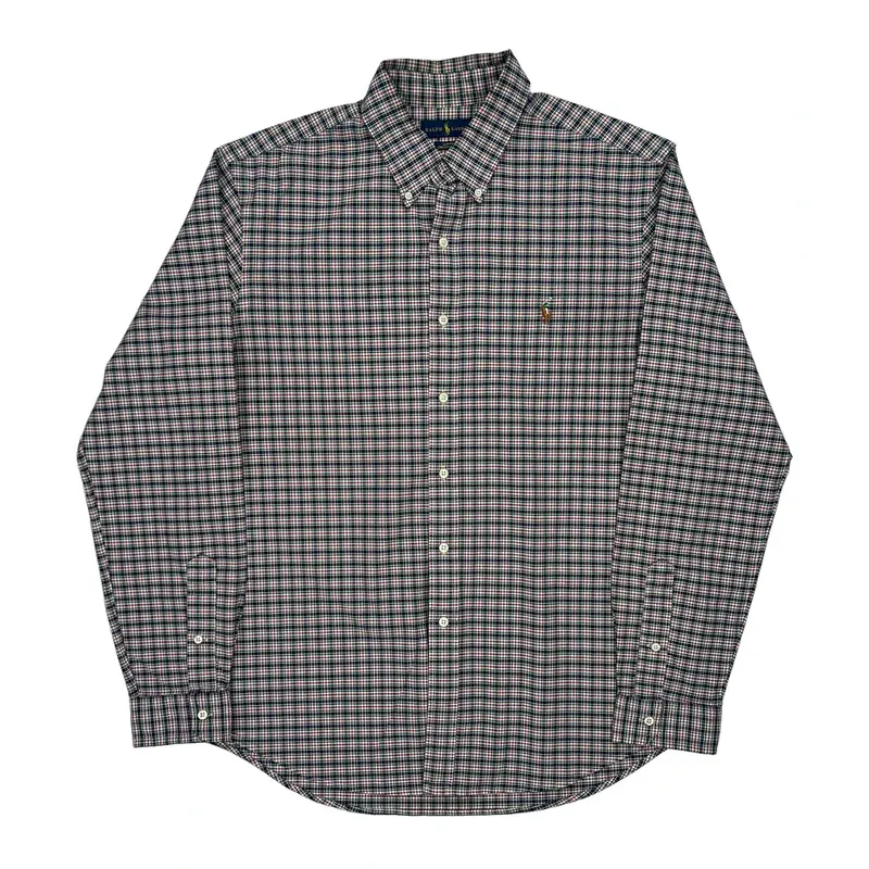 Slim Fit Ralph Lauren Checked Shirt - XL Multicoloured Cotton Blend