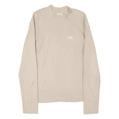 LEVI'S Jumper Beige Tight Knit Womens S