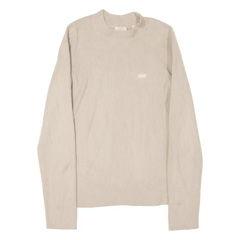 LEVI'S Jumper Beige Tight Knit Womens S