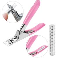 Stainless Steel Nail Clipper, 1 Count Portable U-shaped Nail Trimmer with 10pcs Nail Measuring Magnets, Professional Manicure...