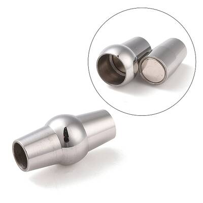 Tarnish Resistant 304 Stainless Steel Magnetic Clasps with Glue-in Ends