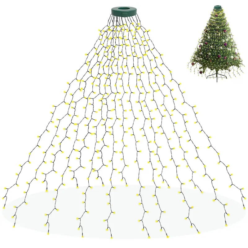 LED String Light, Remote Control & 8 Lighting Modes Christmas Tree Decorative Light, LED String Light for Indoor & Outdoor Ya...