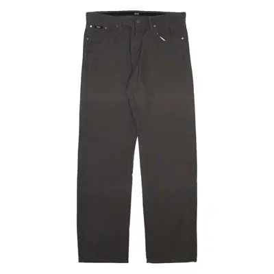 BOSS Mens Trousers Grey Regular Straight W36 L34