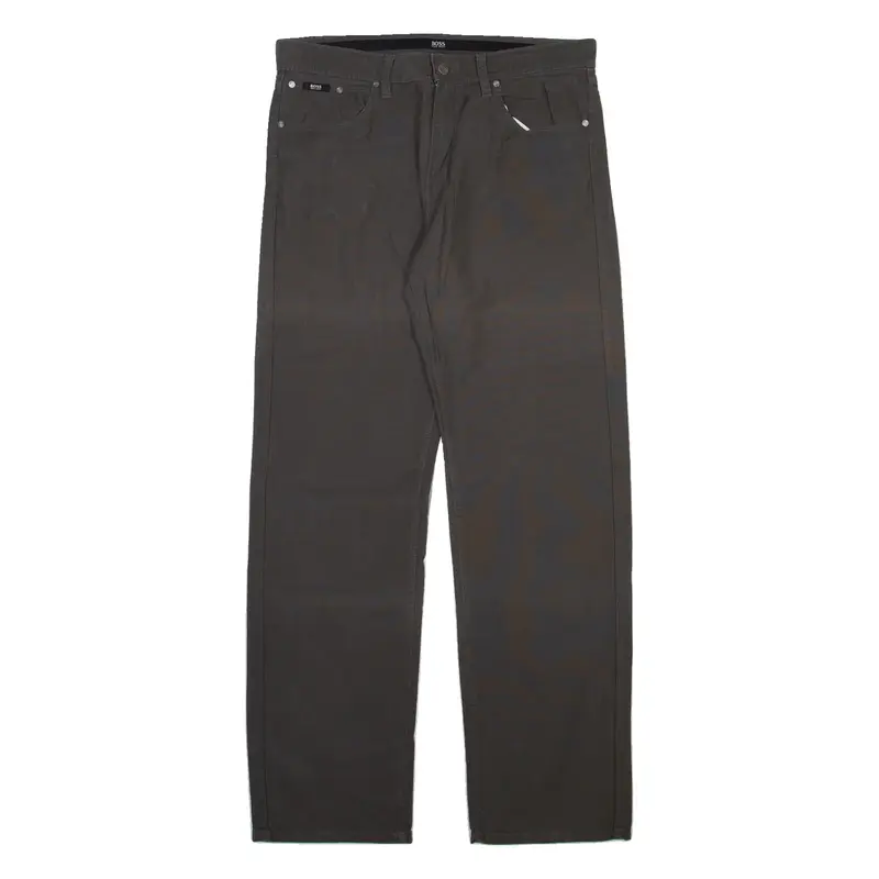 BOSS Mens Trousers Grey Regular Straight W36 L34