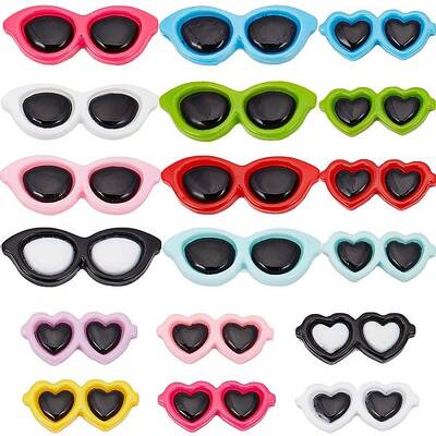 60Pcs 2 Styles Opaque Resin Cabochons