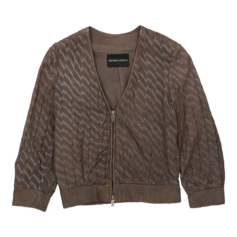 Emporio Armani Jacket - Small Brown Nylon | Size: small