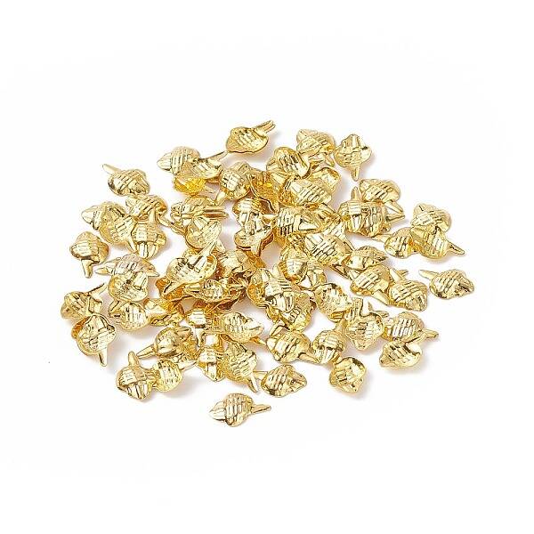 (Defective Closeout Sale: Oxidation) Brass Metallic Nail Cabochons