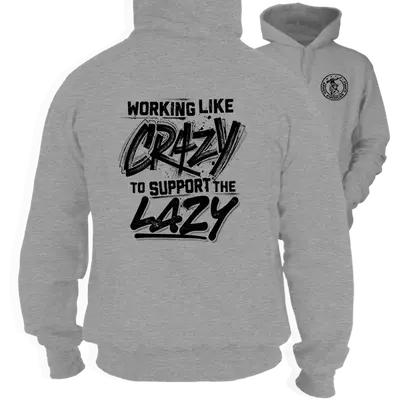Crazy - Heather Gray Hoodie