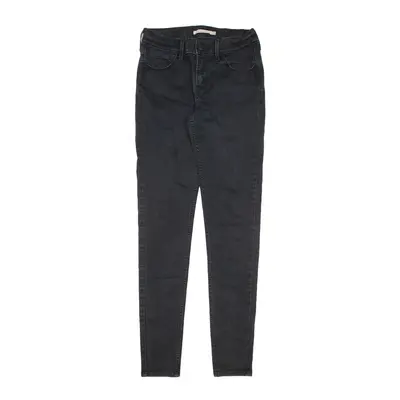 LEVI'S 710 Jeans Black Denim Slim Skinny Womens W24 L30