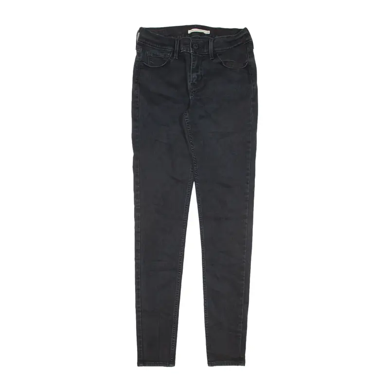 LEVI'S 710 Jeans Black Denim Slim Skinny Womens W24 L30