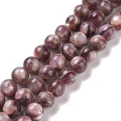 Natural Lepidolite/Purple Mica Stone Beads Strands